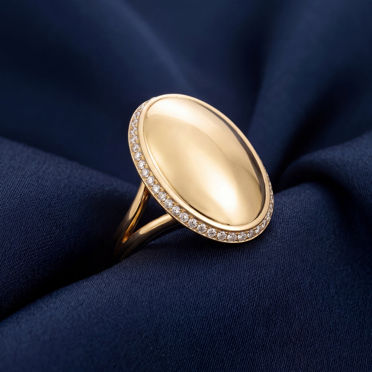 Handcrafted gold and diamond dome ring — bespoke fine jewellery NY2K Jewellers Maroochydore
