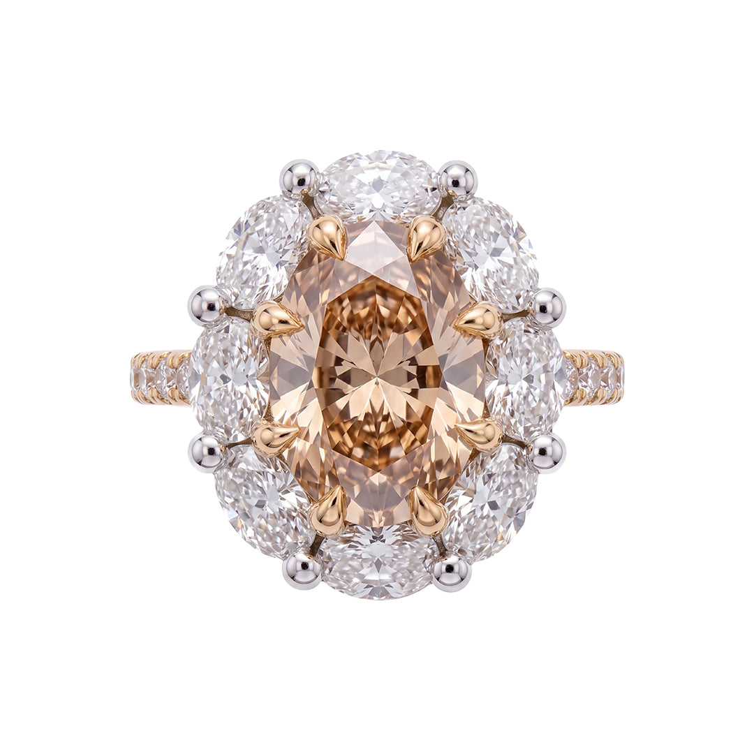 HANDCRAFTED CHAMPAGNE DIAMOND RING - DUNES