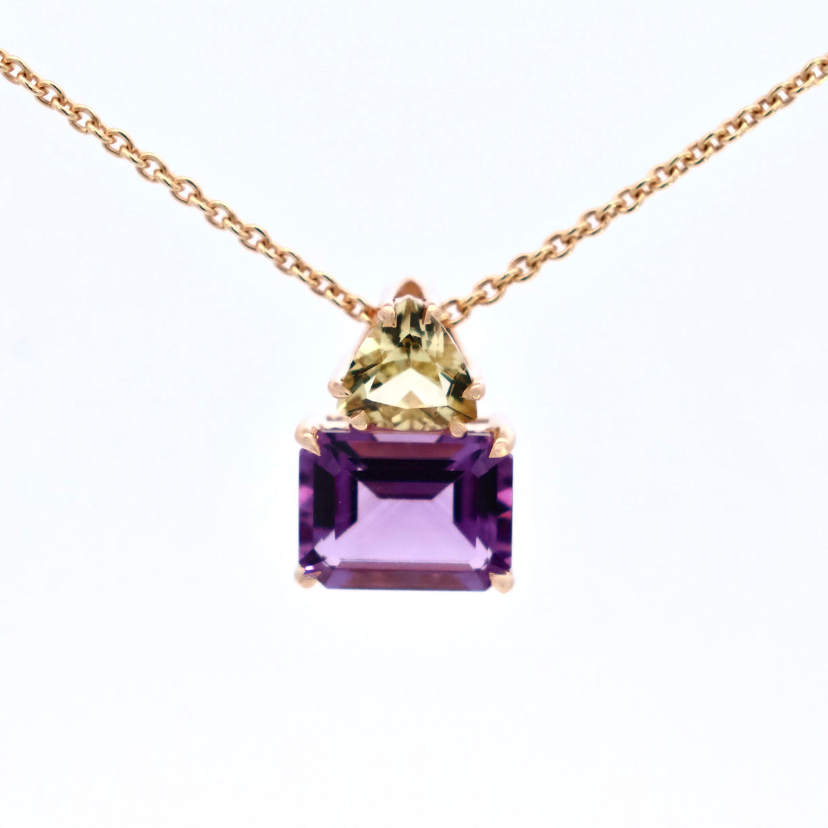 Amethyst and lemon quartz pendant, NY2K Jewellers, Maroochydore