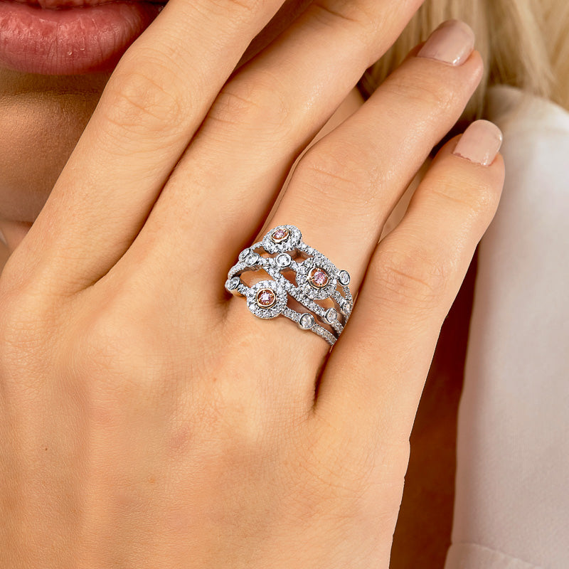 ARGYLE PINK DIAMOND RING - POSY