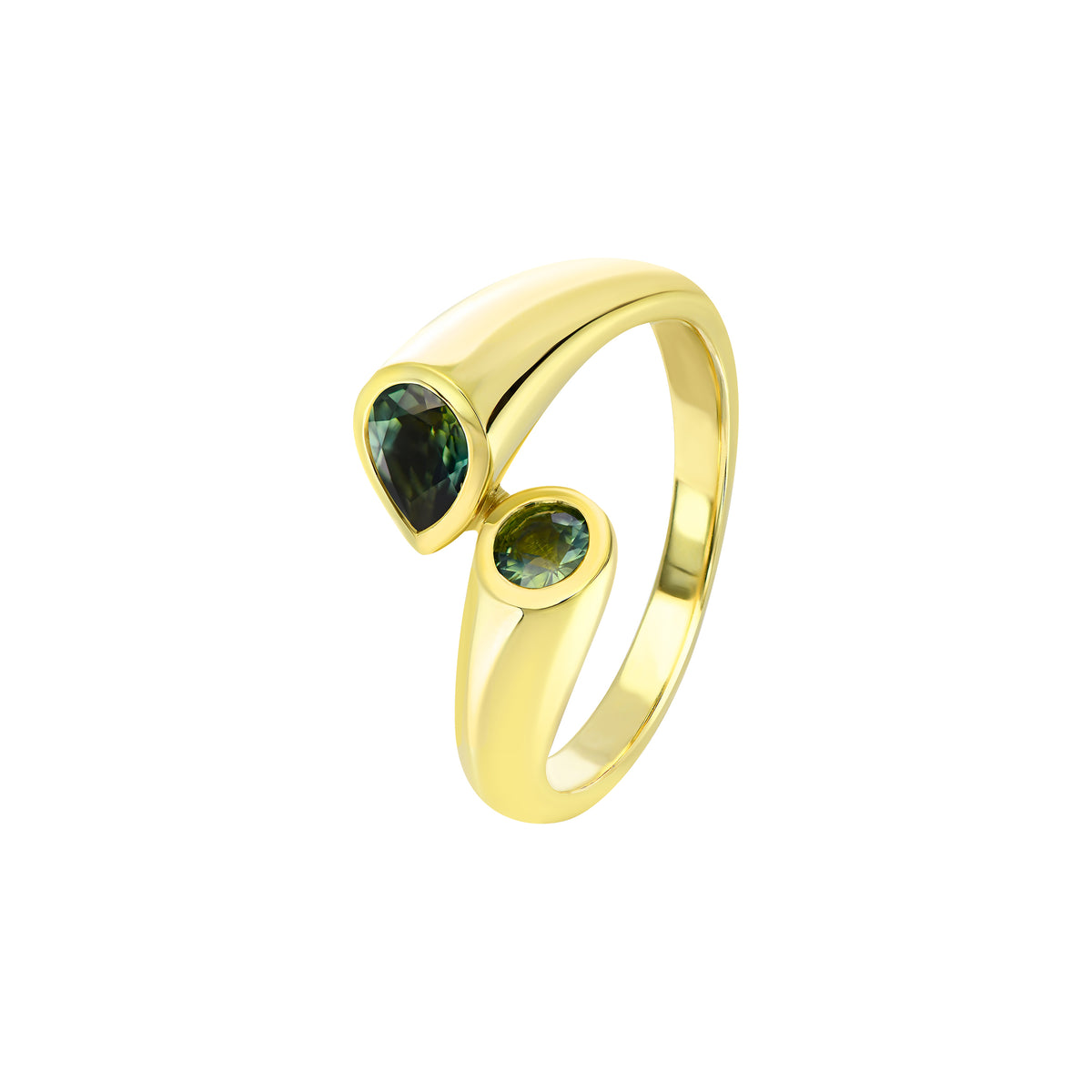 TEAL SAPPHIRE RING - SOLENE