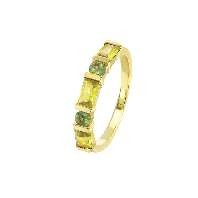 YELLOW AND TEAL SAPPHIRE RING - ALEENA