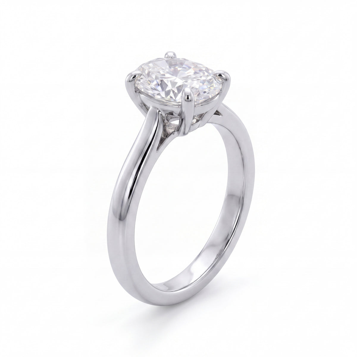 HANDCRAFTED 18CT WHITE GOLD 0.90CT DIAMOND SOLITAIRE RING