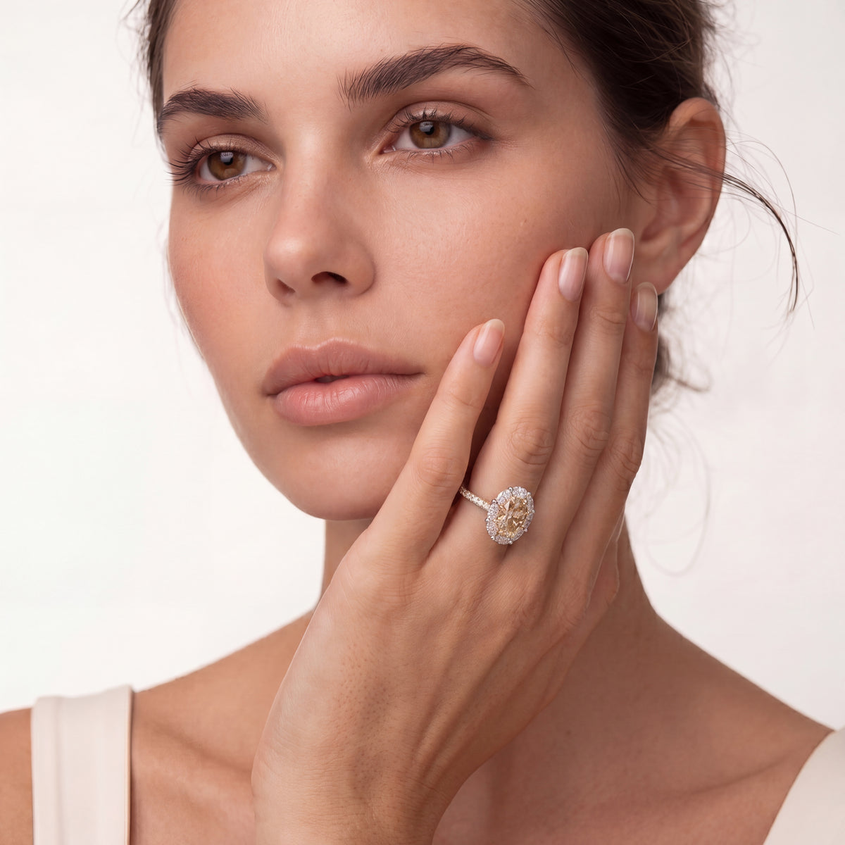 HANDCRAFTED CHAMPAGNE DIAMOND RING - DUNES