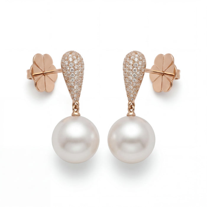 AUTORE DIAMOND AND PEARL EARRINGS