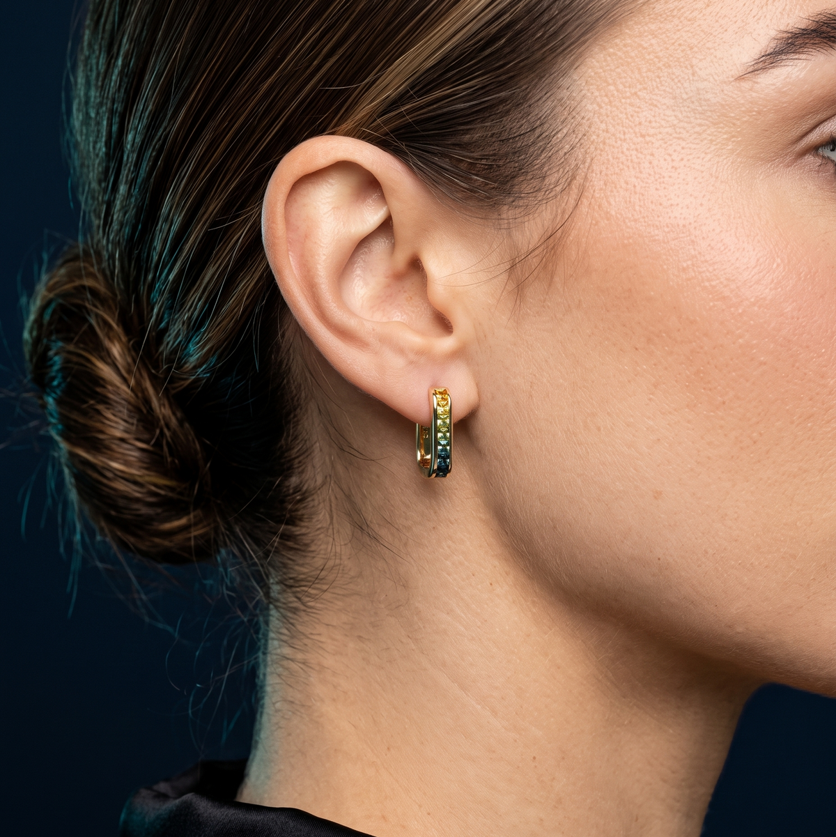 MULTI COLOUR SAPPHIRE EARRINGS - JULES