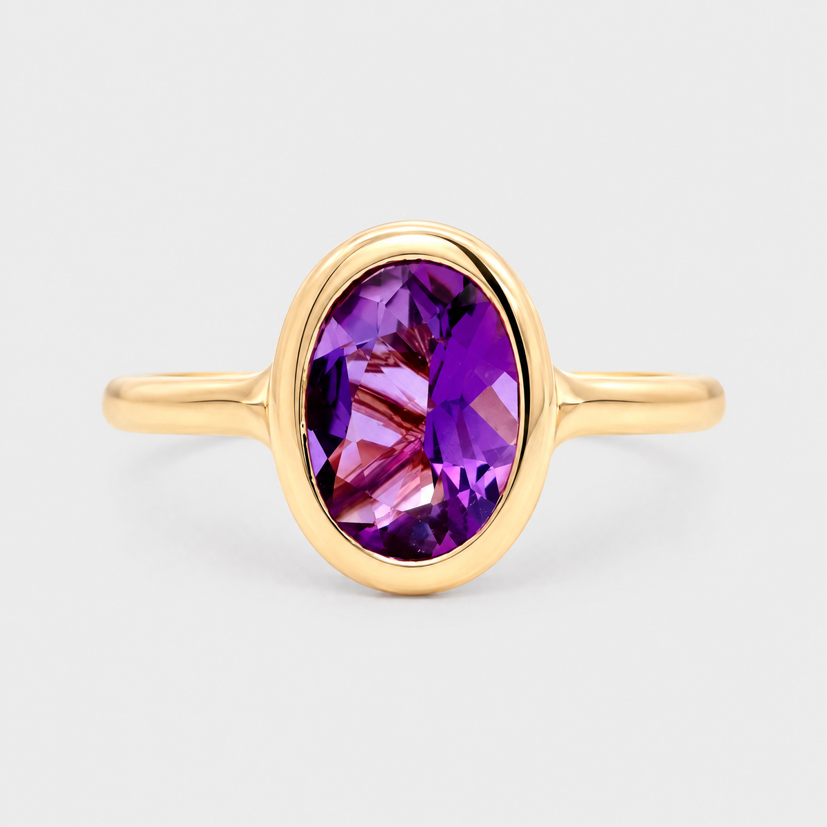 Amethyst Dress Ring - Clarity, front view