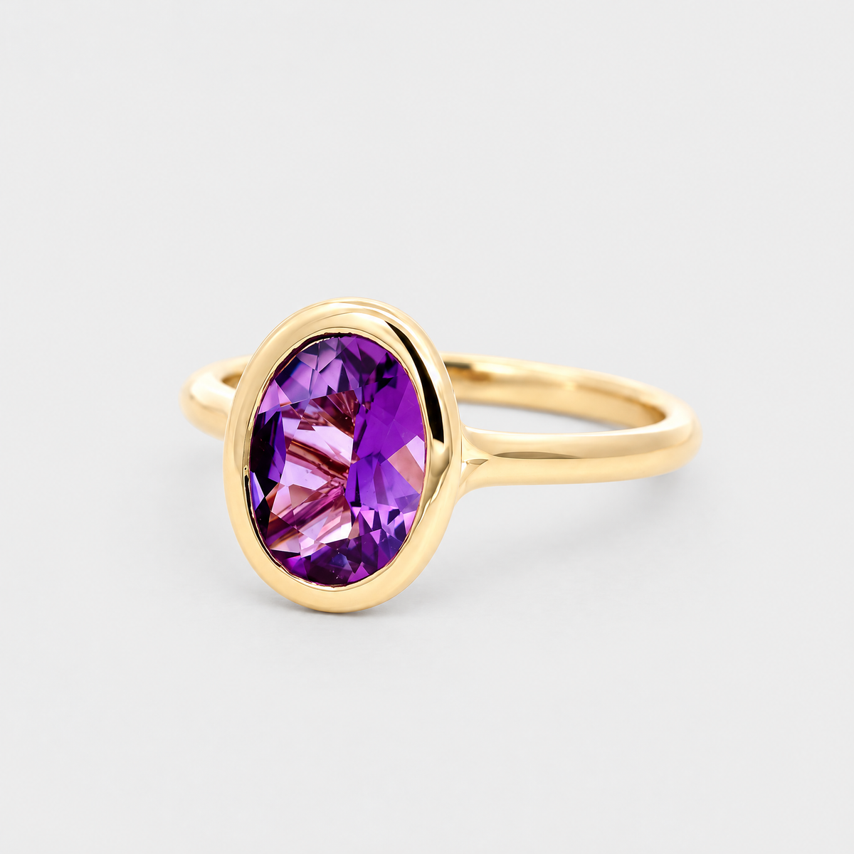 Amethyst Dress Ring - Clarity, front view