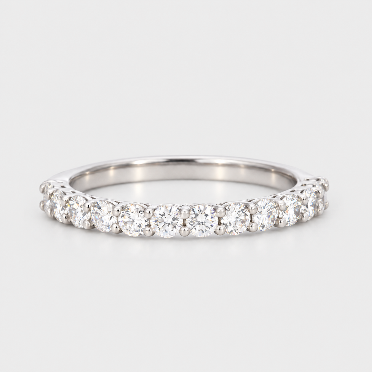 0.74ct Platinum Diamond Band, front view