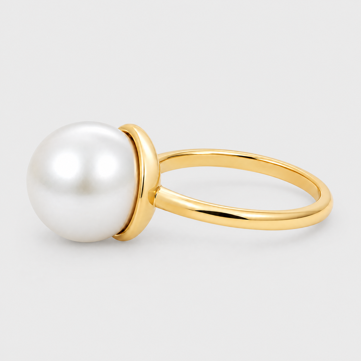 11mm South Sea Pearl Ring, front view
