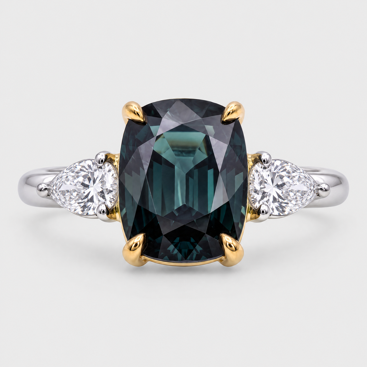 Sapphire and Diamond Ring, front view