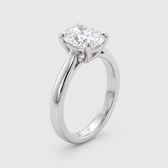 Platinum 0.90ct Diamond Solitaire Ring - Merida, front view