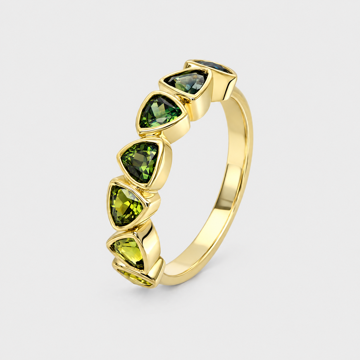 Multi Coloured Sapphire Ring - Tirzah, front view
