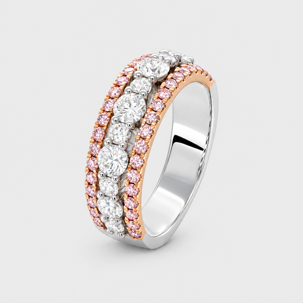 Argyle Pink Diamond Ring - Mallory, front view