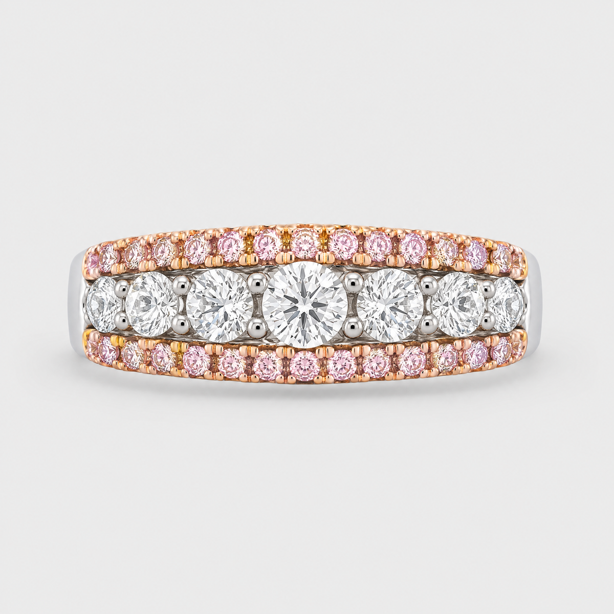 Argyle Pink Diamond Ring - Mallory, front view