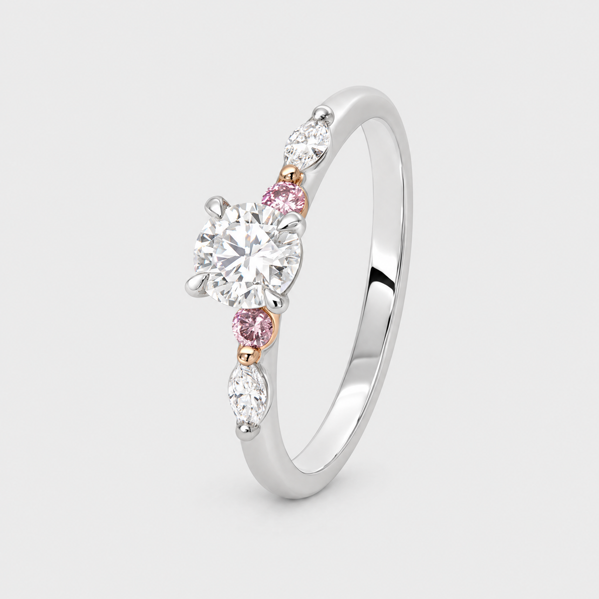 Argyle Pink Diamond Ring - Marina, front view