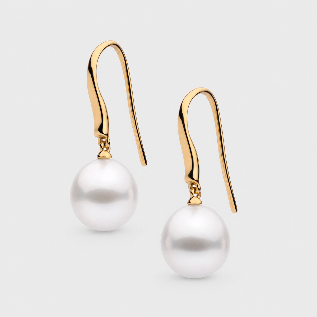 Autore Oro South Sea Pearl Earrings, front view
