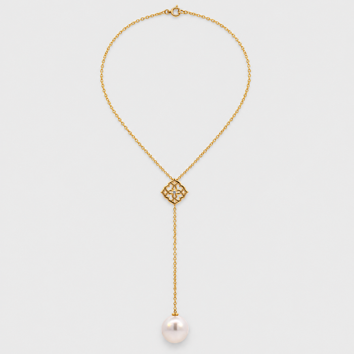 Autore Lariat Necklet, laid flat