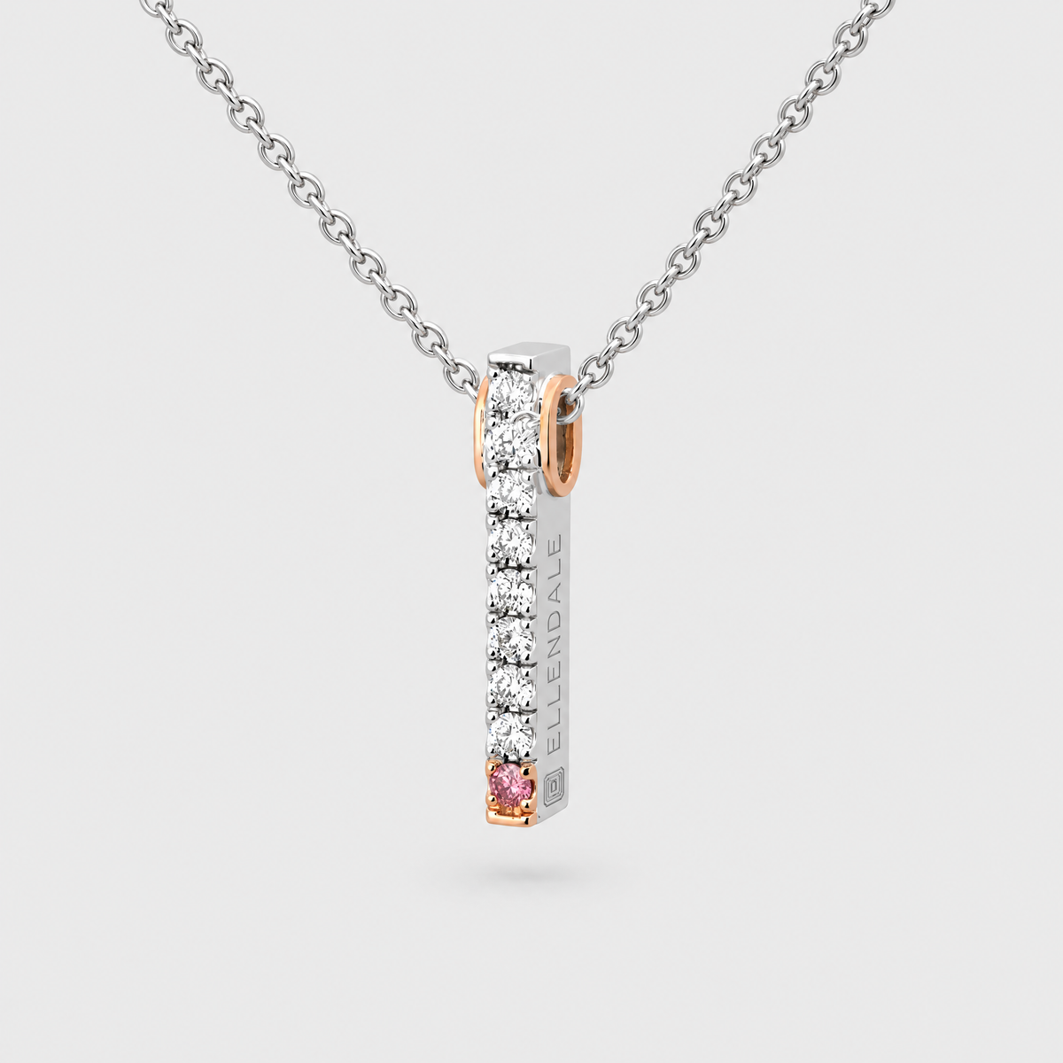 Argyle Pink Diamond Pendant - Desert Rose, front view