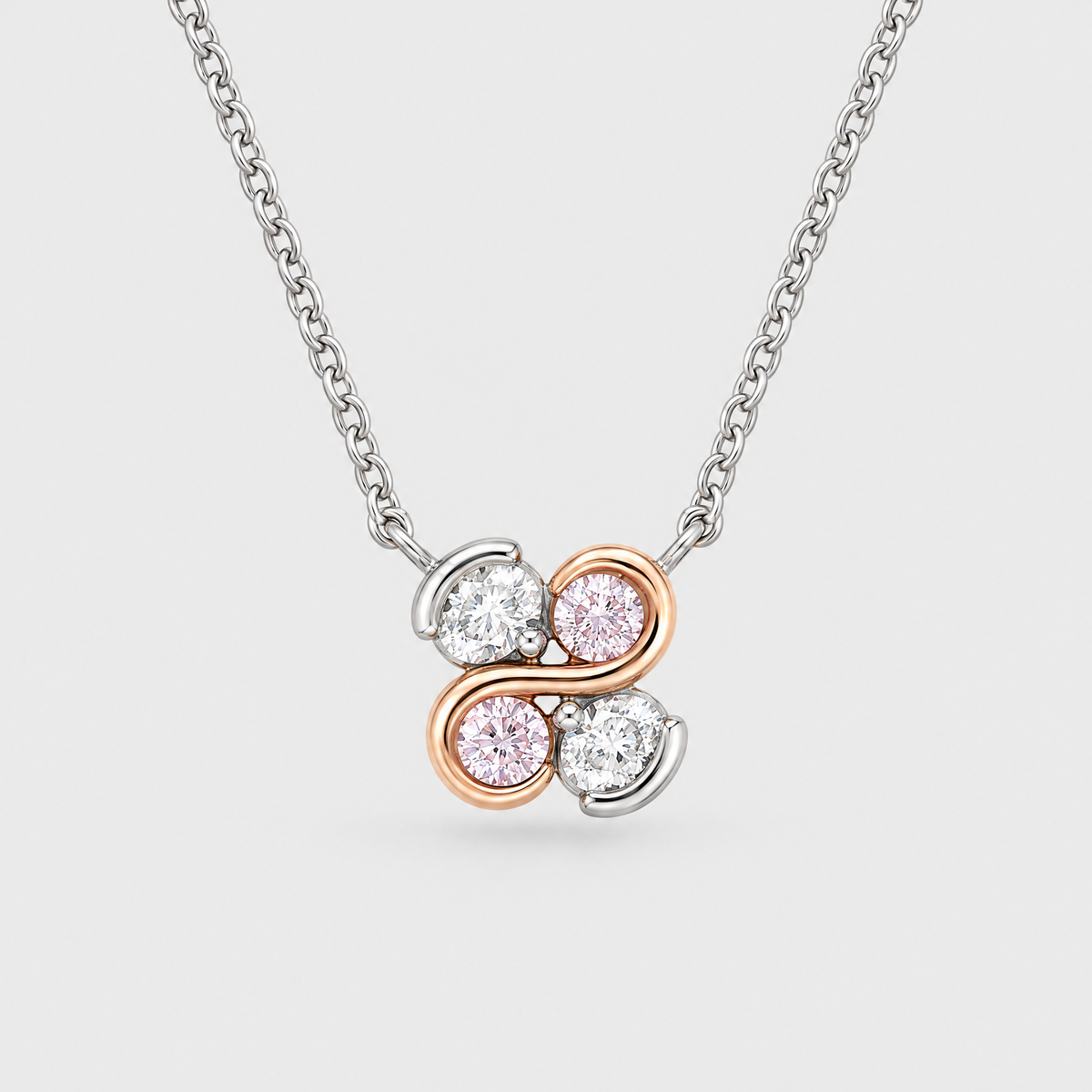 Argyle Pink Diamond Necklet - Brooke, front view