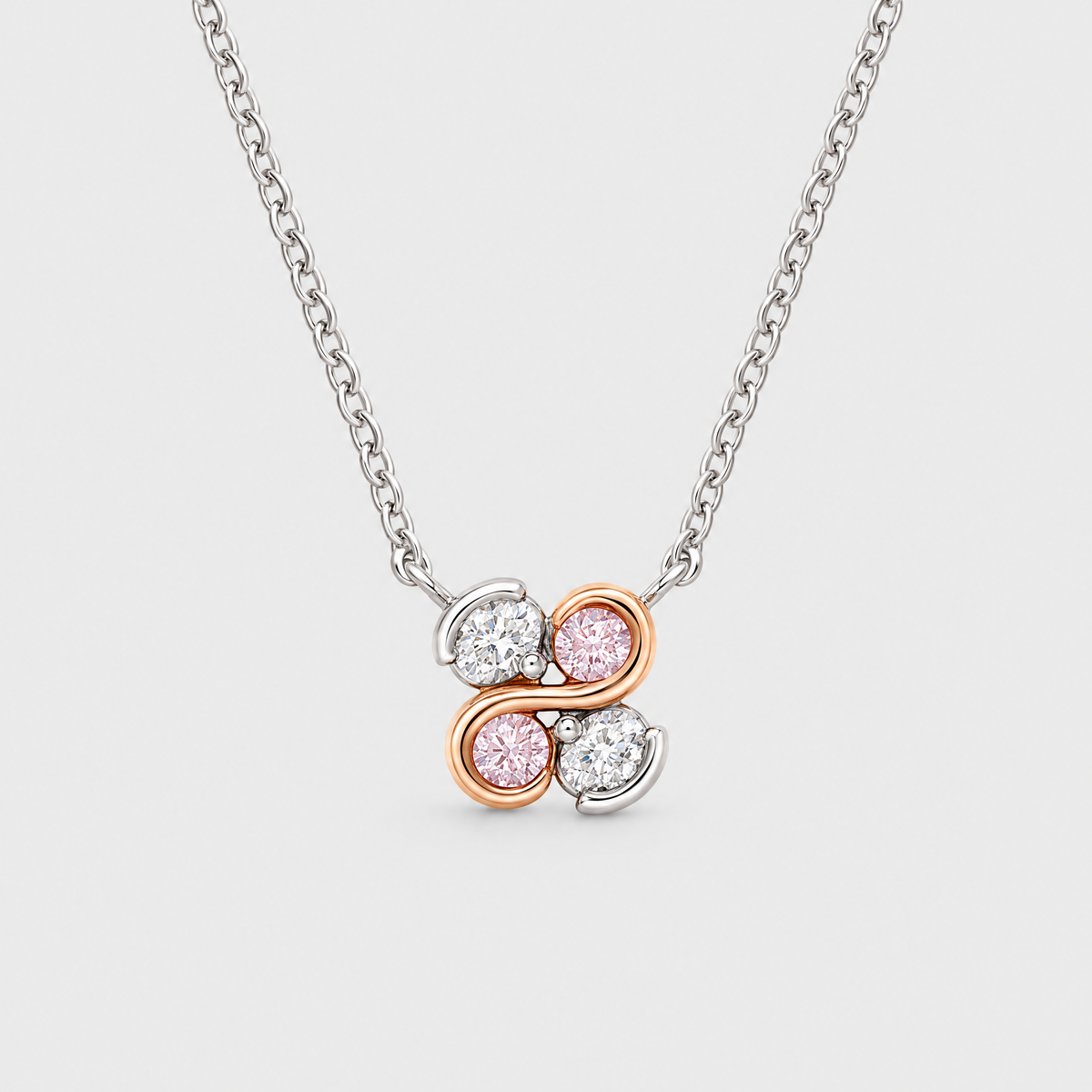 Argyle Pink Diamond Necklet - Brooke, front view