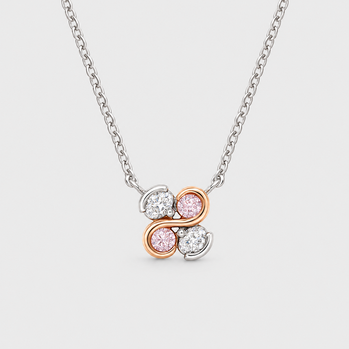 Argyle Pink Diamond Necklet - Brooke, front view