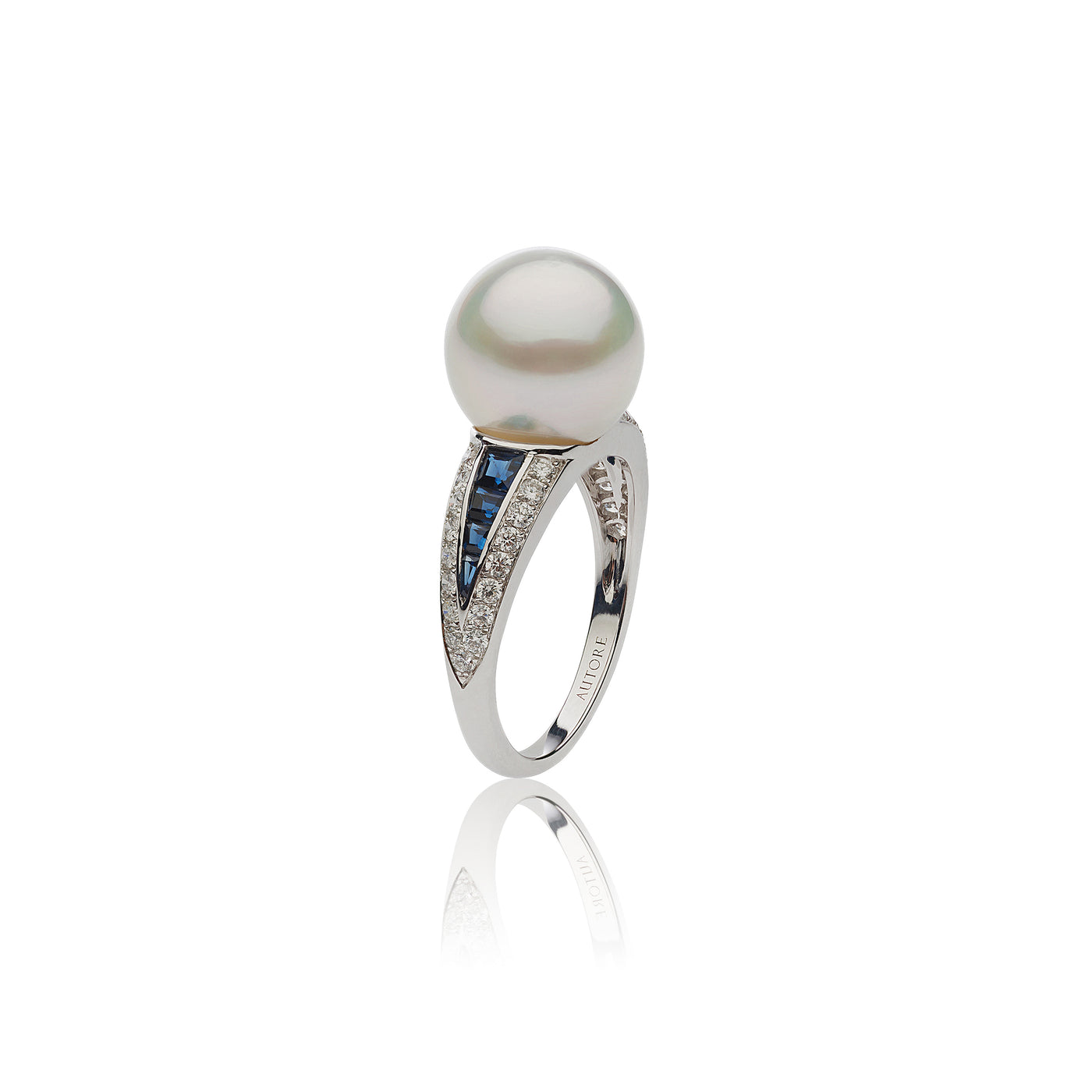 AUTORE PEARL AND SAPPHIRE RING