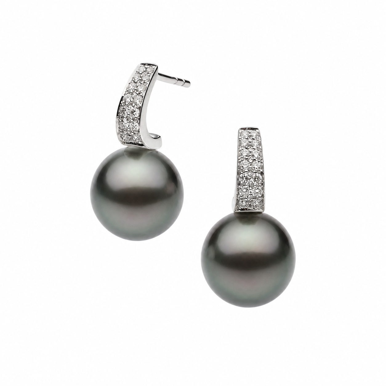 AUTORE Tahitian Pearl and Diamond Earrings