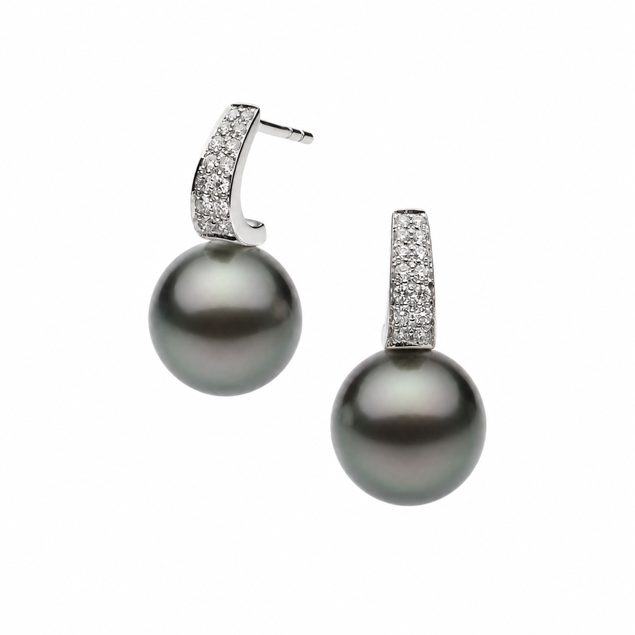 AUTORE Tahitian Pearl and Diamond Earrings