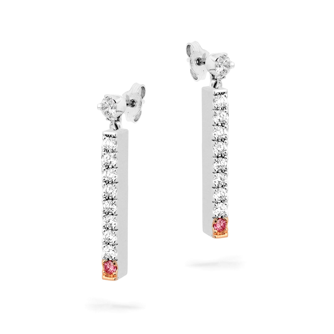 "ELLENDALE" PINK DIAMOND EARRINGS