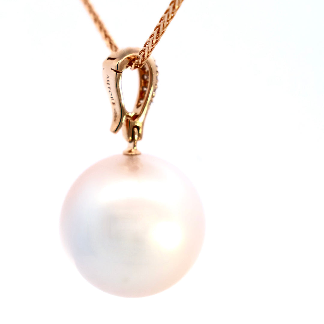 "AUTORE" DIAMOND AND PEARL PENDANT