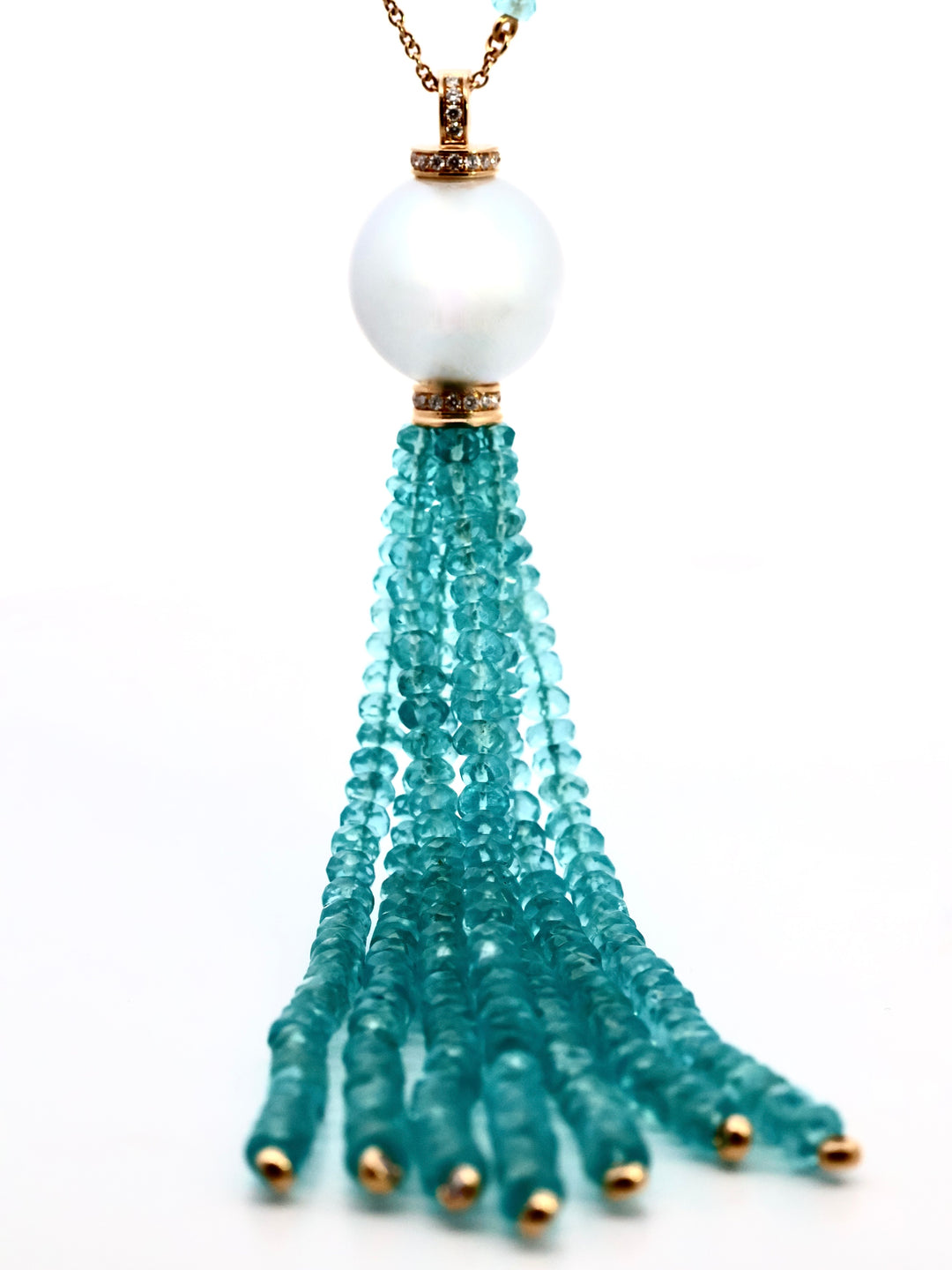 "AUTORE" PEARL, AND DIAMOND NECKLET