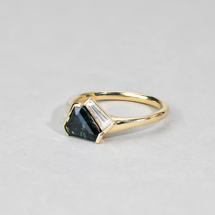 PARTI SAPPHIRE AND DIAMOND RING - WREN