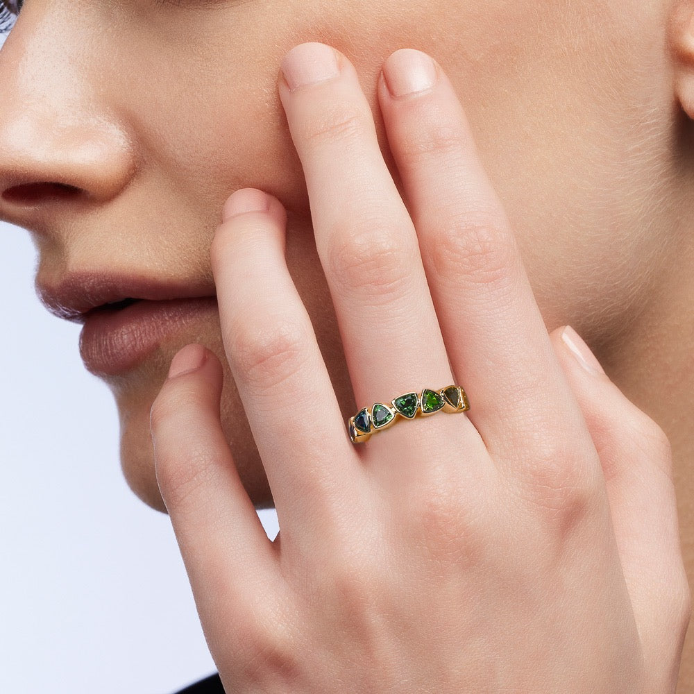 MULTI COLOURED SAPPHIRE RING - TIRZAH