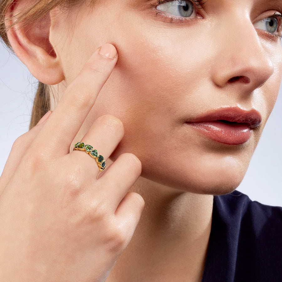 MULTI COLOURED SAPPHIRE RING - TIRZAH