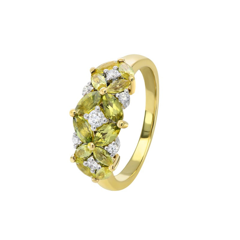 SAPPHIRE AND DIAMOND RING - PRIMROSE