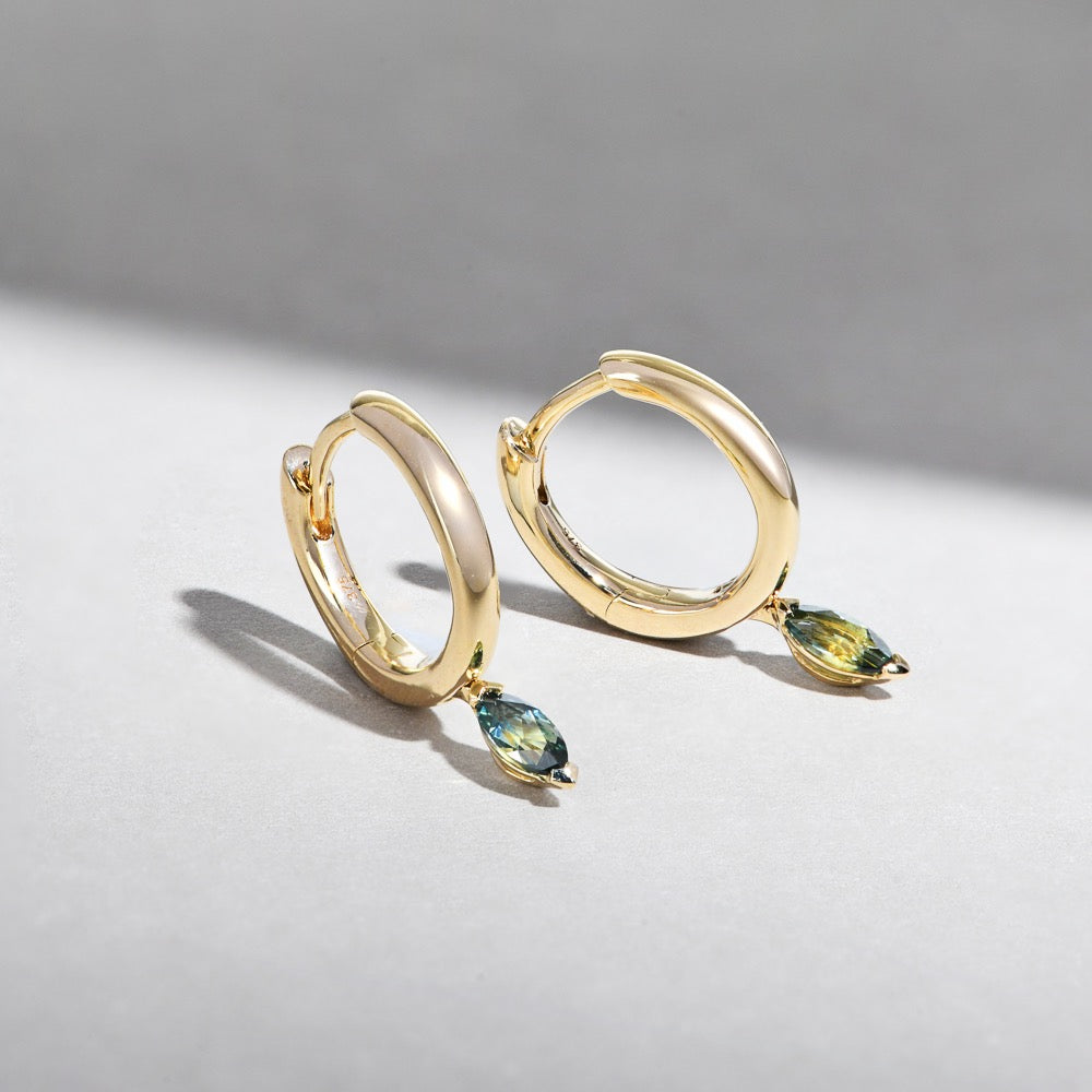 PARTI SAPPHIRE HOOP EARRINGS - JUNE