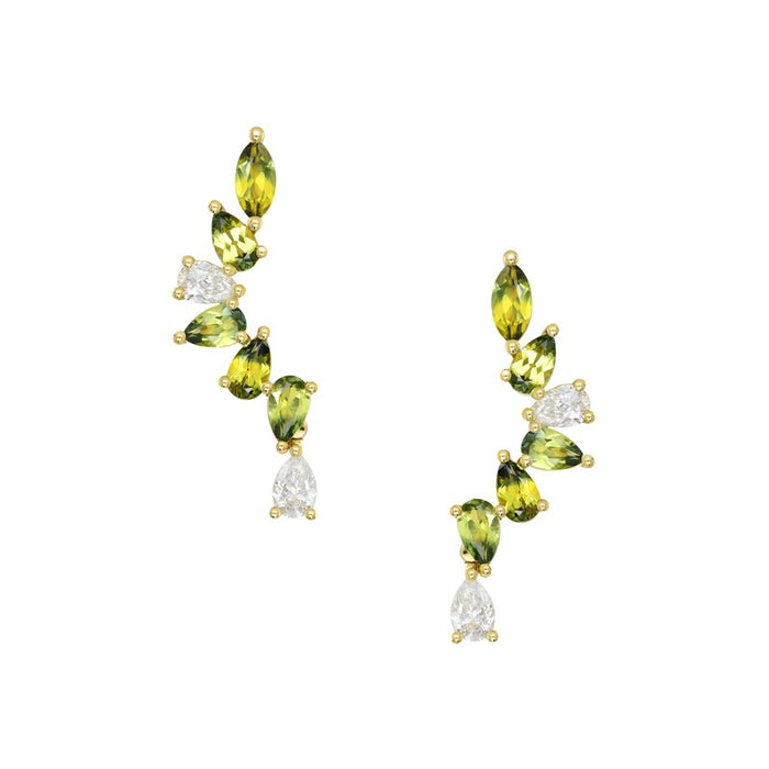 PARTI SAPPHIRE AND DIAMOND EARRINGS - CASSANDRA