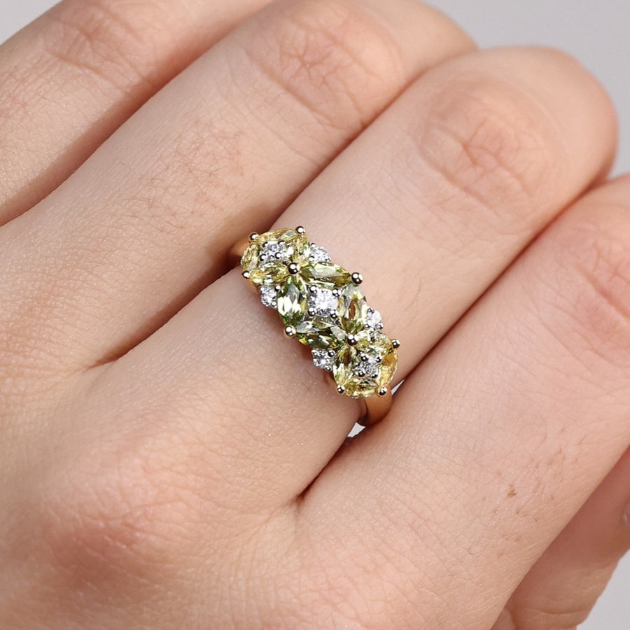 SAPPHIRE AND DIAMOND RING - PRIMROSE