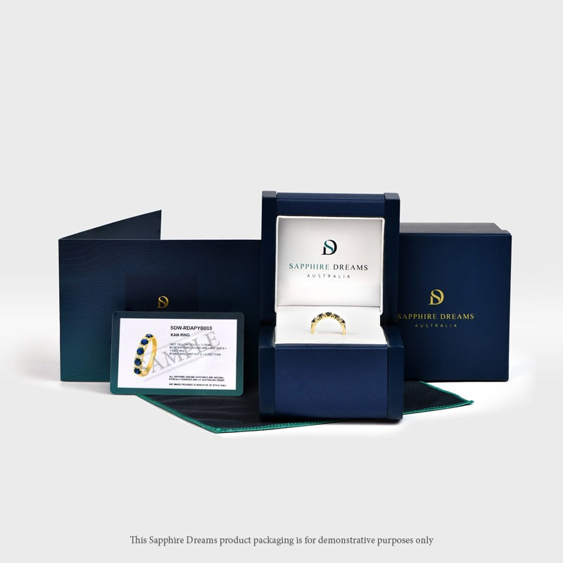 PARTI SAPPHIRE AND DIAMOND RING - AURELIA