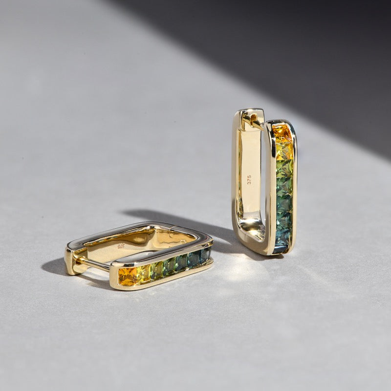 MULTI COLOUR SAPPHIRE EARRINGS - JULES