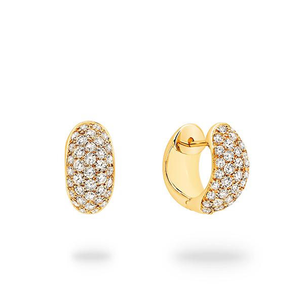 "GEORGETTE" DIAMOND HUGGIE EARRINGS