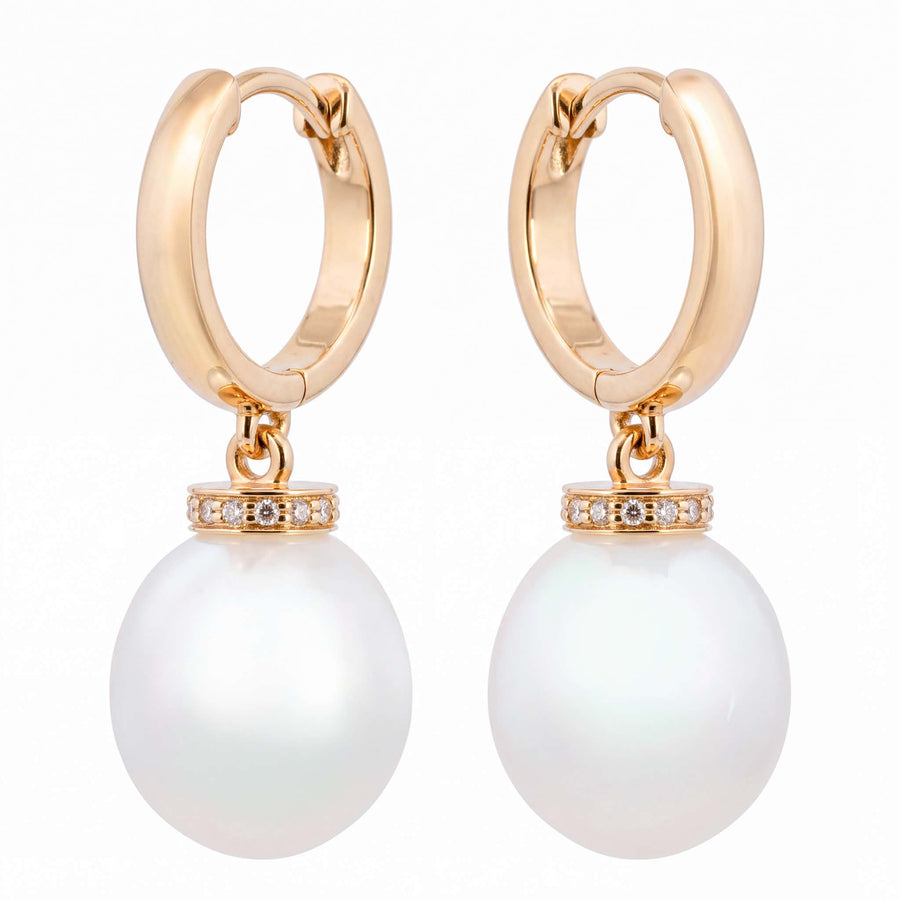 Autore South Sea Pearl and Diamond Earrings