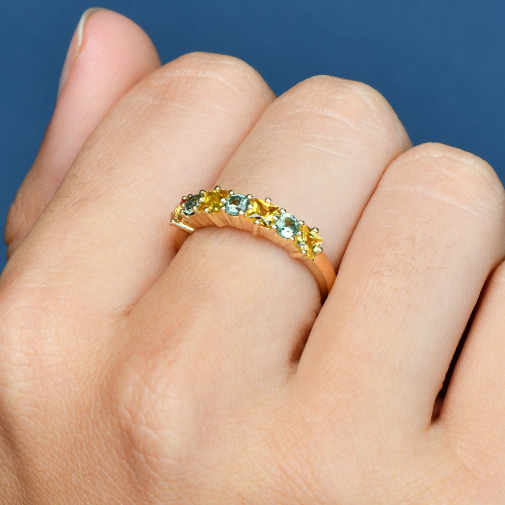 MULTI COLOUR SAPPHIRE RING - NEA