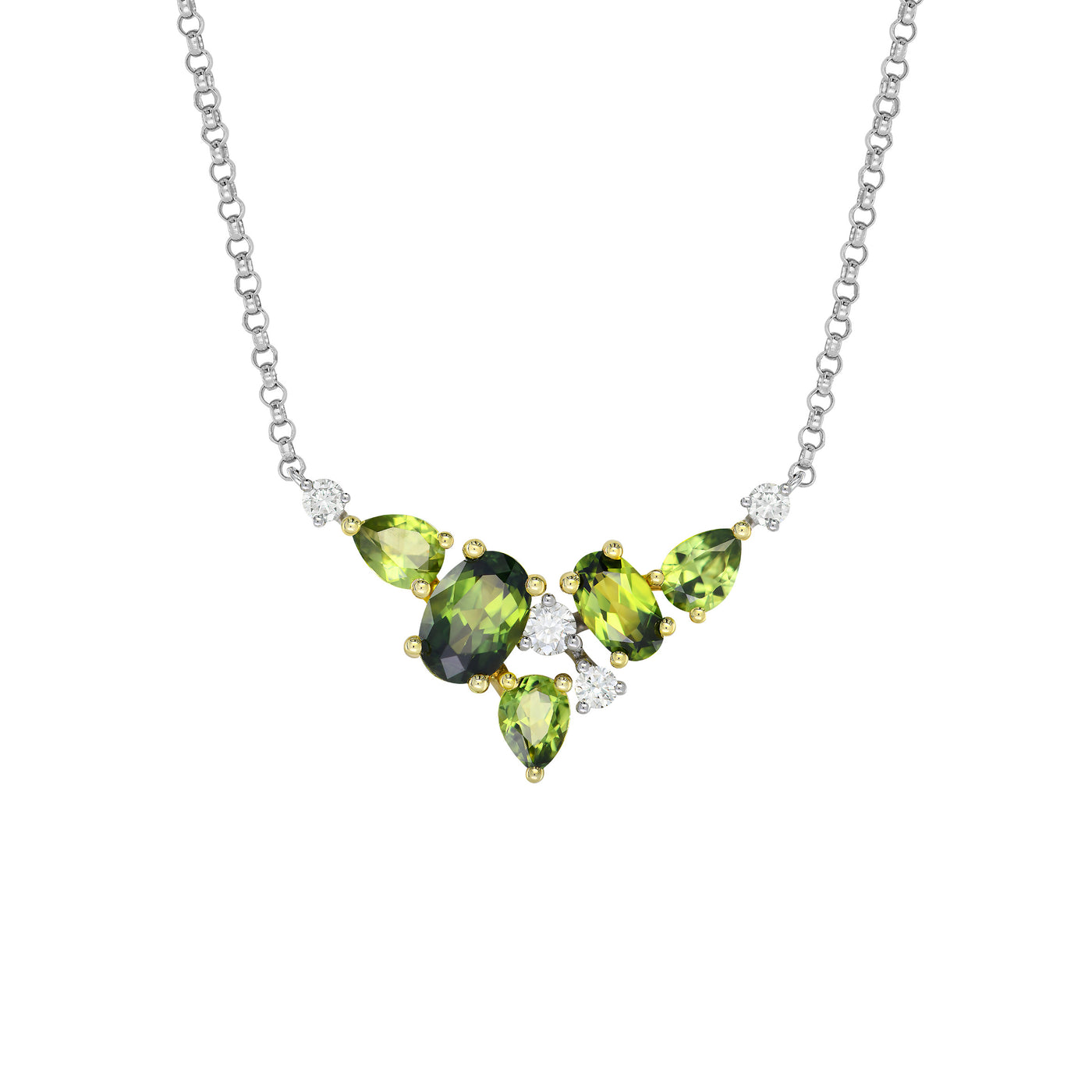 "NANDALI" SAPPHIRE AND DIAMOND NECKLET