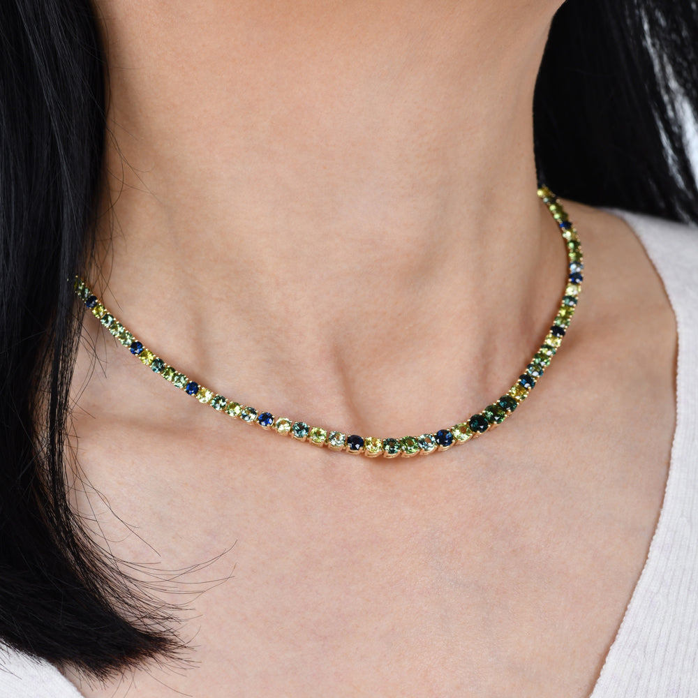 MULTI COLOUR SAPPHIRE NECKLACE - ORANA
