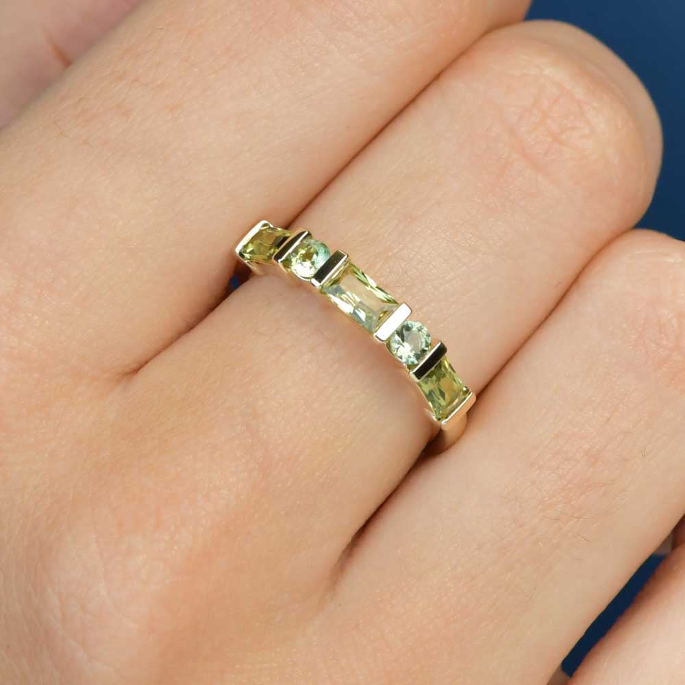 YELLOW AND TEAL SAPPHIRE RING - ALEENA