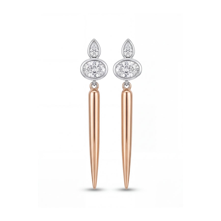 HANDCRAFTED DIAMOND DROP EARRINGS