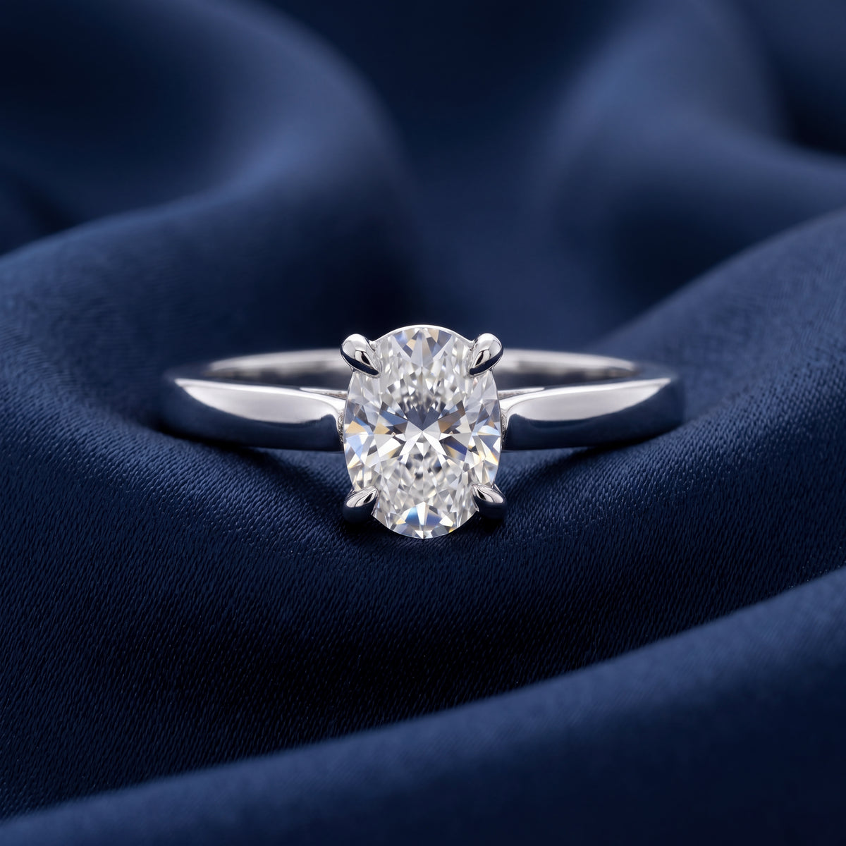 HANDCRAFTED 18CT WHITE GOLD 0.90CT DIAMOND SOLITAIRE RING