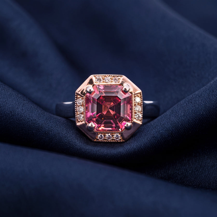 "MATILDA" PINK TOURMALINE RING